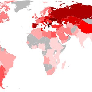 Карта табакокурения в мире